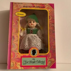 The New Bright Collection Bookcase Collectable Dolls, Germany NIB